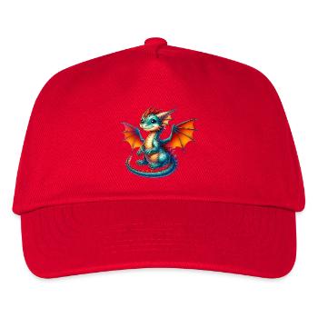 Drache - Kinder Basecap - Rot - Vorne