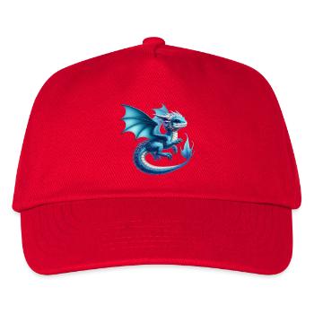 Drache - Kinder Basecap - Rot - Vorne
