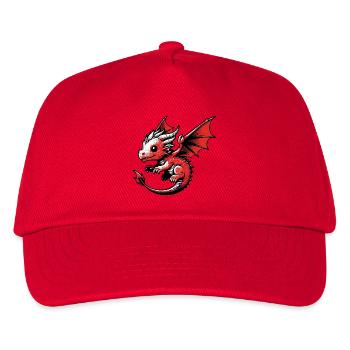 Drache - Kinder Basecap - Rot - Vorne