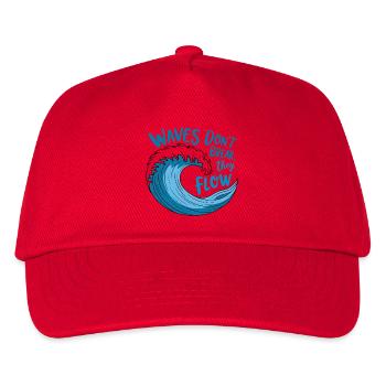 Fließendes Wellendesign - Kinder Basecap - Rot - Vorne