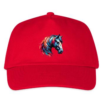 Pferd - Kinder Basecap - Rot - Vorne