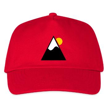 SKI. SKI. RACKET. SNOW. SNOWBOARDING - Kids’ Baseball Cap - red - Front