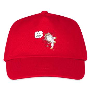 Guck Guck Regenbogen Einhorn Fantasy - Kinder Basecap - Rot - Vorne