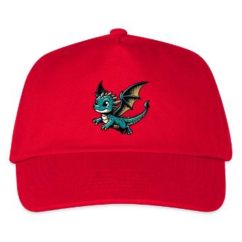 Drache - Kinder Basecap - Rot - Vorne