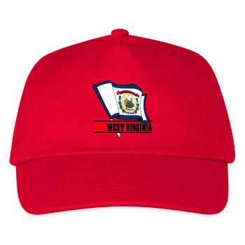Flag West Virginia heart WEST VIRGINIA - Kids’ Baseball Cap - red - Front
