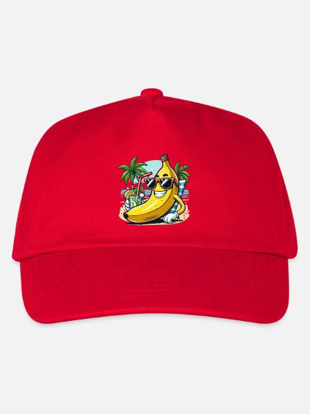 Entspannte Banane - Kinder Basecap - Rot