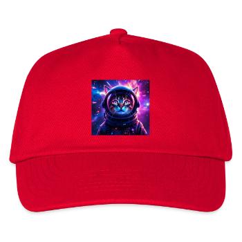 Space Cat - Kinder Basecap - Rot - Vorne