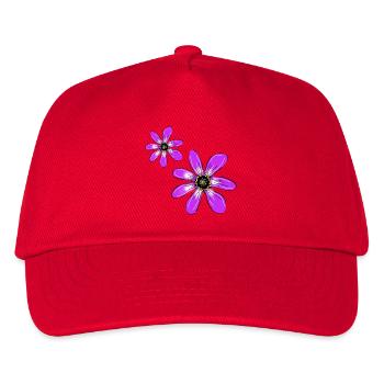 Flowers Pink - Kids’ Baseball Cap - red - Front