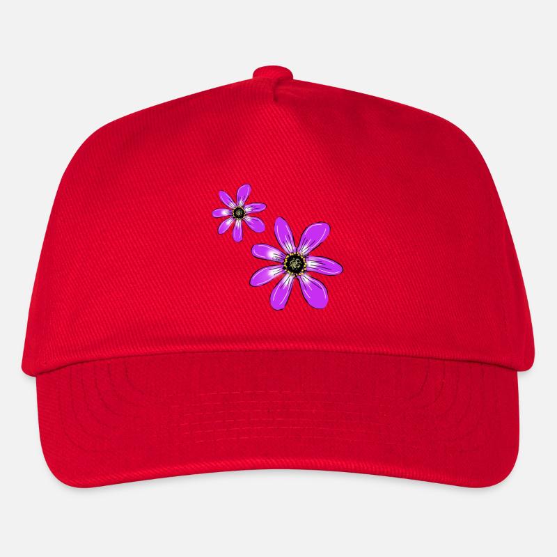 Blumen Pink - Kinder Basecap - Rot