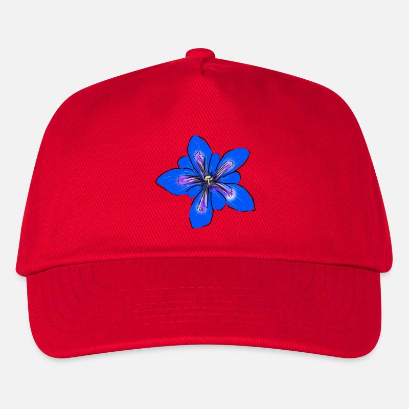 Enzian, Blume - Kinder Basecap - Rot