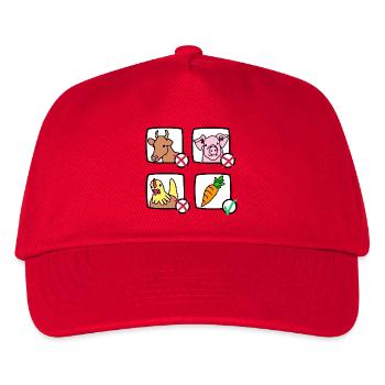 Vegetarian international  - Kids’ Baseball Cap - red - Front