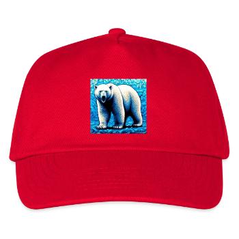 ours blanc - Casquette de baseball Enfant - rouge - Devant