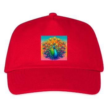 Pfau - Kinder Basecap - Rot - Vorne