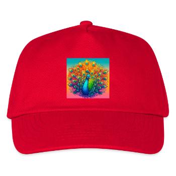 peacock - Kids’ Baseball Cap - red - Front
