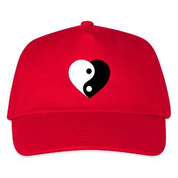Yin and Yang Love Version :) - Kinder Basecap - Rot - Vorne