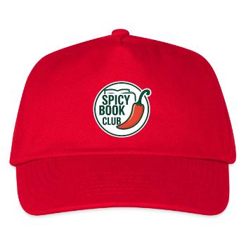Sticker Emblem – Spicy Book Club - Kids’ Baseball Cap - red - Front