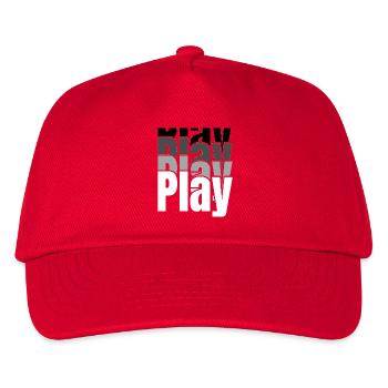 Overlapping Play Typography - Kids’ Baseball Cap - red - Front