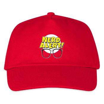 Nerd Alert Pop Brille - Kinder Basecap - Rot - Vorne