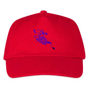 Snowboard Ornament - Kinder Basecap - Rot - Vorne