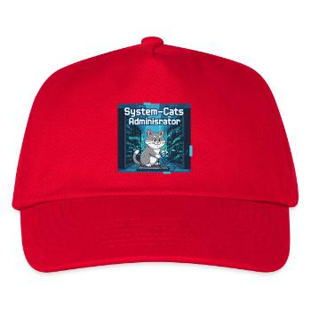 System Cats Administrator - Kinder Basecap - Rot - Vorne