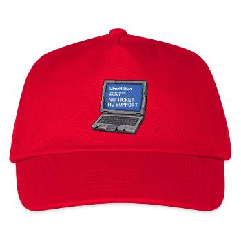 Pas de ticket, pas de support Admin IT Spruch - Casquette de baseball Enfant - rouge - Devant