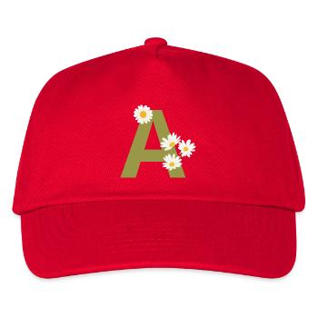 Brief an Green Daisies - Kinder Basecap - Rot - Vorne