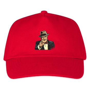 Pointing Gangster in Fedora - Kids’ Baseball Cap - red - Front