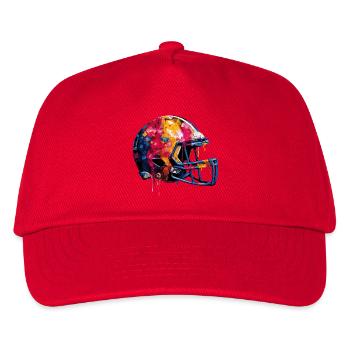 Football Helm - Kinder Basecap - Rot - Vorne