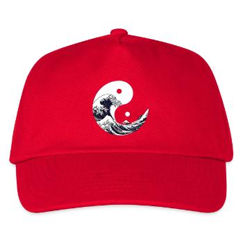 Yin yang vague Kanagawa - Casquette de baseball Enfant - rouge - Devant