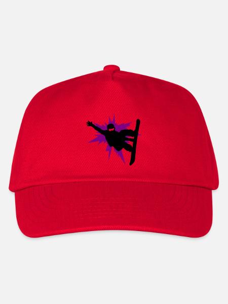 Snowboarding - Kinder Basecap - Rot