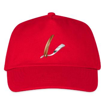 Classic Barber Straight Razor in Retro Style - Kids’ Baseball Cap - red - Front