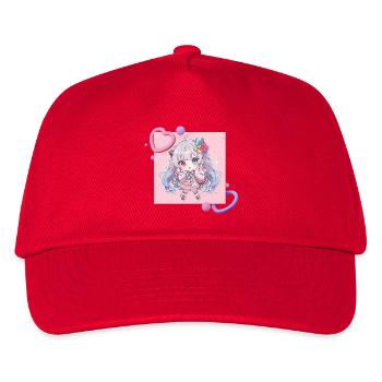 Accent en cœur chibi pastel - Casquette de baseball Enfant - rouge - Devant