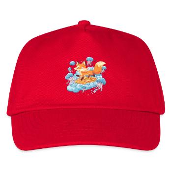Fox on Waffle Dream - Kids’ Baseball Cap - red - Front