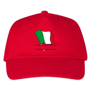 Italienische Flagge – Namensraum - Kinder Basecap - Rot - Vorne