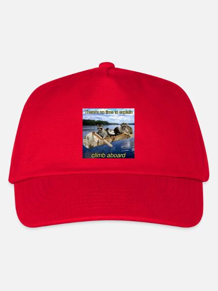 Waschbären-Flussrettungsboot - Kinder Basecap - Rot