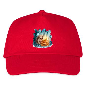 Hedgehog with golden pancakes - Kids’ Baseball Cap - red - Front