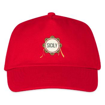 Tambourin sicilien Sicile - Casquette de baseball Enfant - rouge - Devant