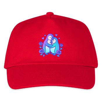 Duo d’amour des manchots dans la roseraie - Casquette de baseball Enfant - rouge - Devant