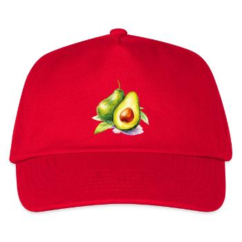 Avocado Watercolor Freshness - Kids’ Baseball Cap - red - Front