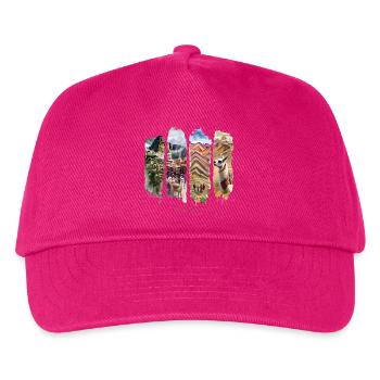 Peru Urlaub Travel – Inka & Berge Motiv - Kinder Basecap - Fuchsia - Vorne