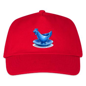 Fanart de poulet en coquetiers d’œufs de la RDA bleue, Ostalgie - Casquette de baseball Enfant - rouge - Devant