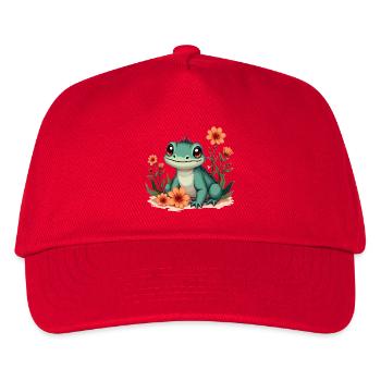 Leguan - Kinder Basecap - Rot - Vorne