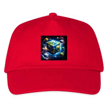 Cube terrestre dans l’espace - Casquette de baseball Enfant - rouge - Devant