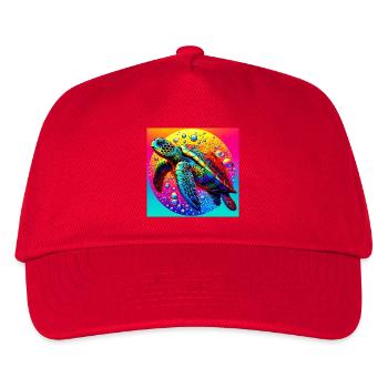 Schildkröte - Kinder Basecap - Rot - Vorne