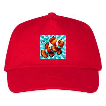 Clownfisch - Kinder Basecap - Rot - Vorne