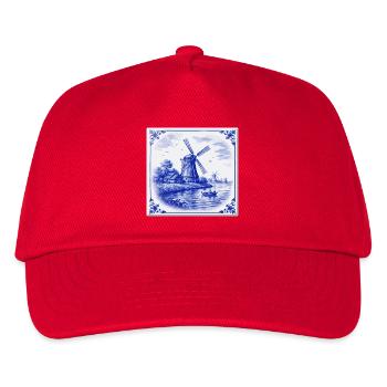 Delft Windmill by the Lake - Kids’ Baseball Cap - red - Front