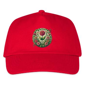 Circular Dahlia Garden - Kids’ Baseball Cap - red - Front