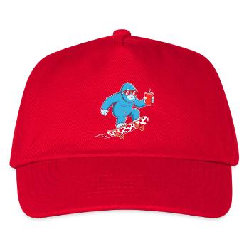 Blauer Yeti Skate & Drink - Kinder Basecap - Rot - Vorne