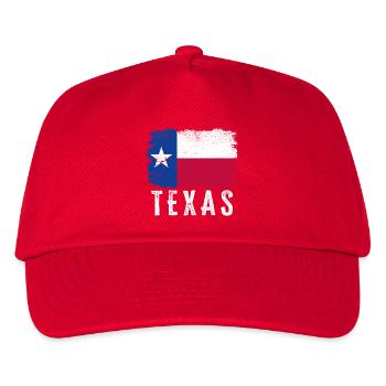 Texas State Flag gezeichnet Vintage Texas, USA - Kinder Basecap - Rot - Vorne