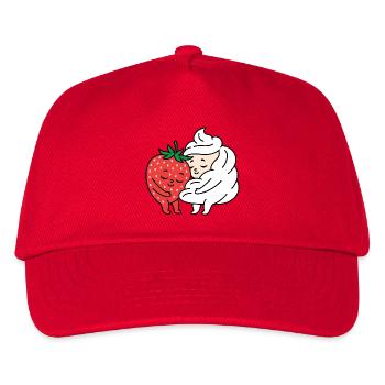 Strawberry and Cream love - Kids’ Baseball Cap - red - Front